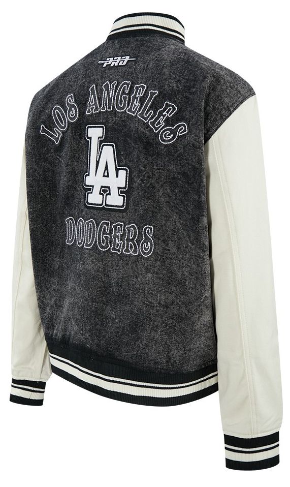 Pro Standard Women's Los Angeles Dodgers Black Rebel Athletics Denim Jacket product image