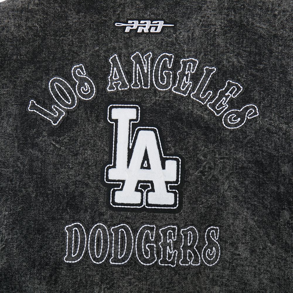 Pro Standard Women's Los Angeles Dodgers Black Rebel Athletics Denim Jacket product image