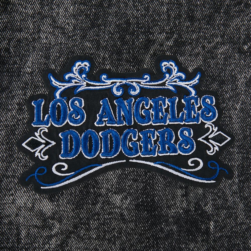 Pro Standard Women's Los Angeles Dodgers Black Rebel Athletics Denim Jacket product image