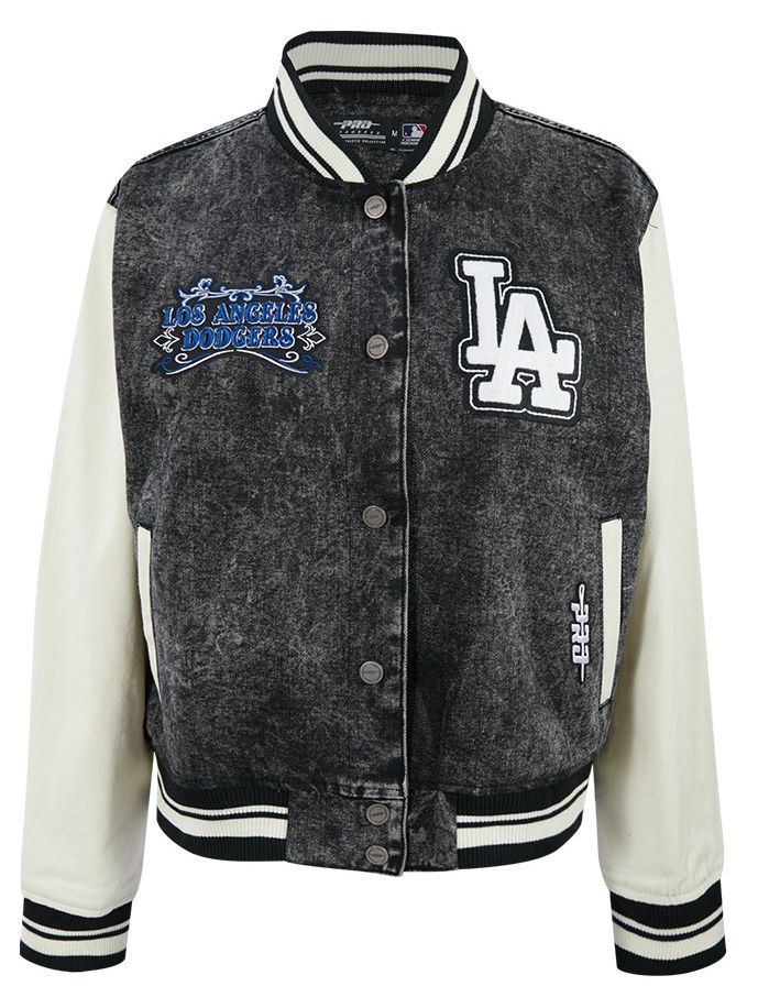 Pro Standard Women's Los Angeles Dodgers Black Rebel Athletics Denim Jacket product image