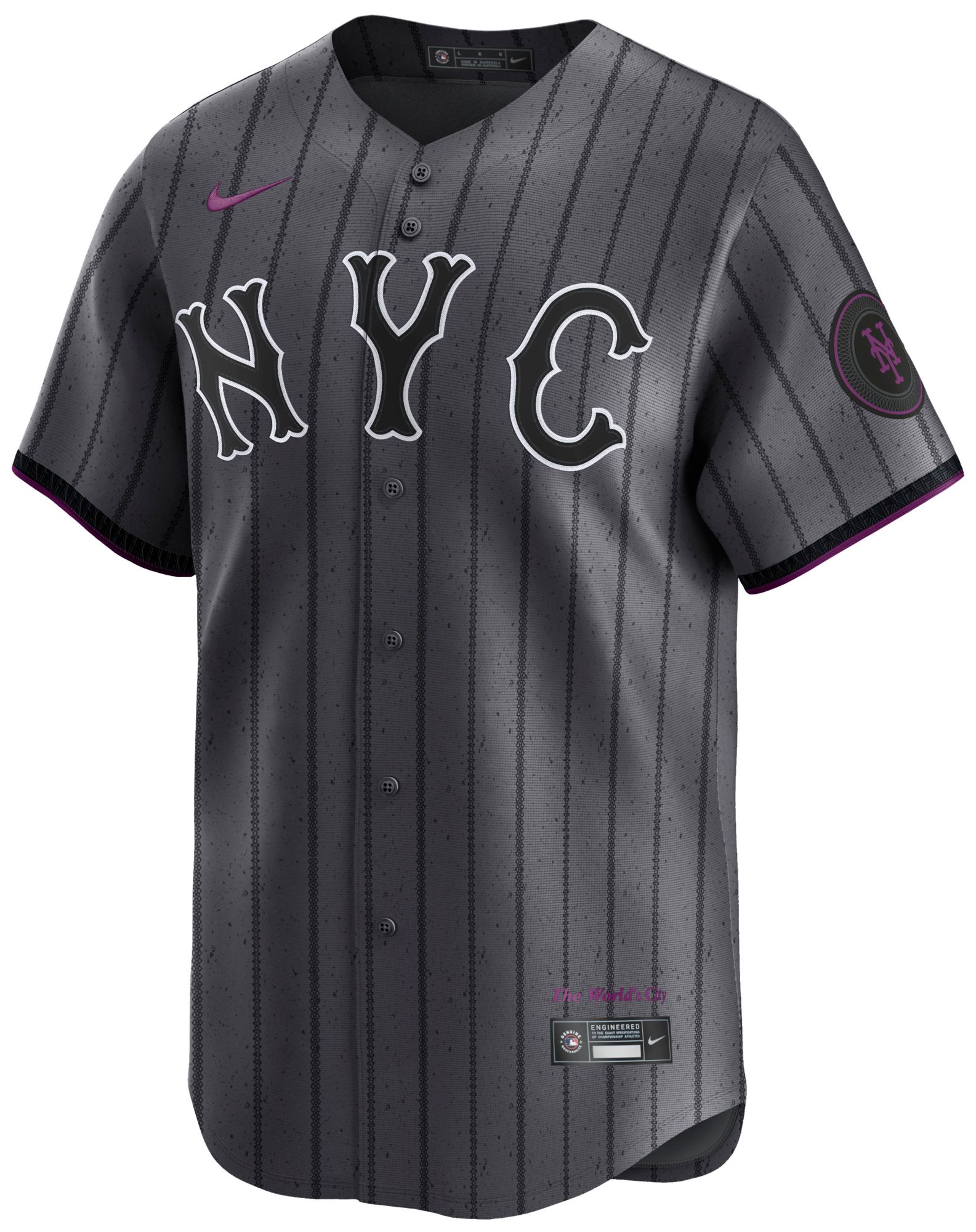 Nike Adult New York Mets City Connect Grey Francisco Lindor #12 Limited Jersey product image