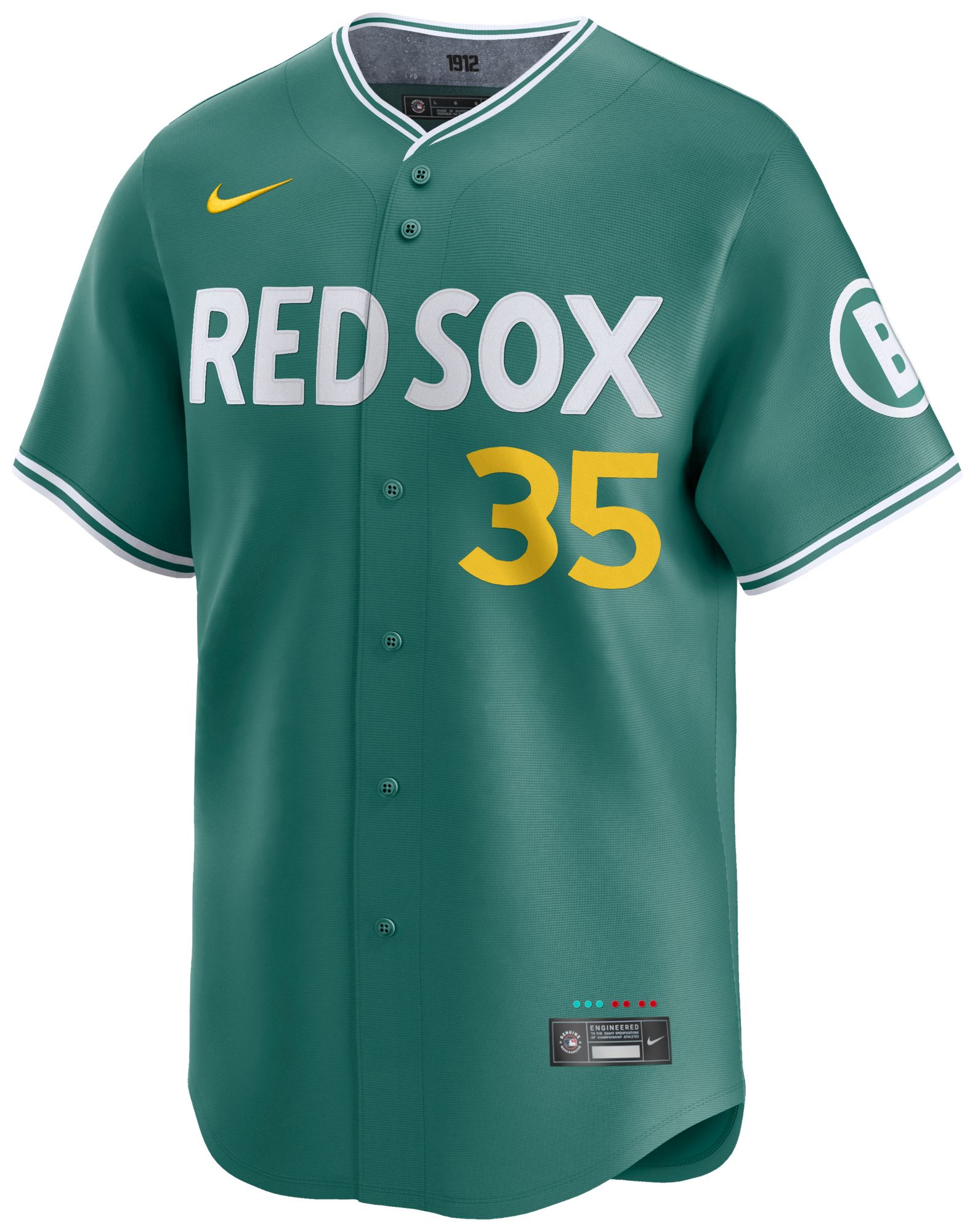 Nike Men's Boston Red Sox Garrett Crochet #35 Green Limited Jersey product image