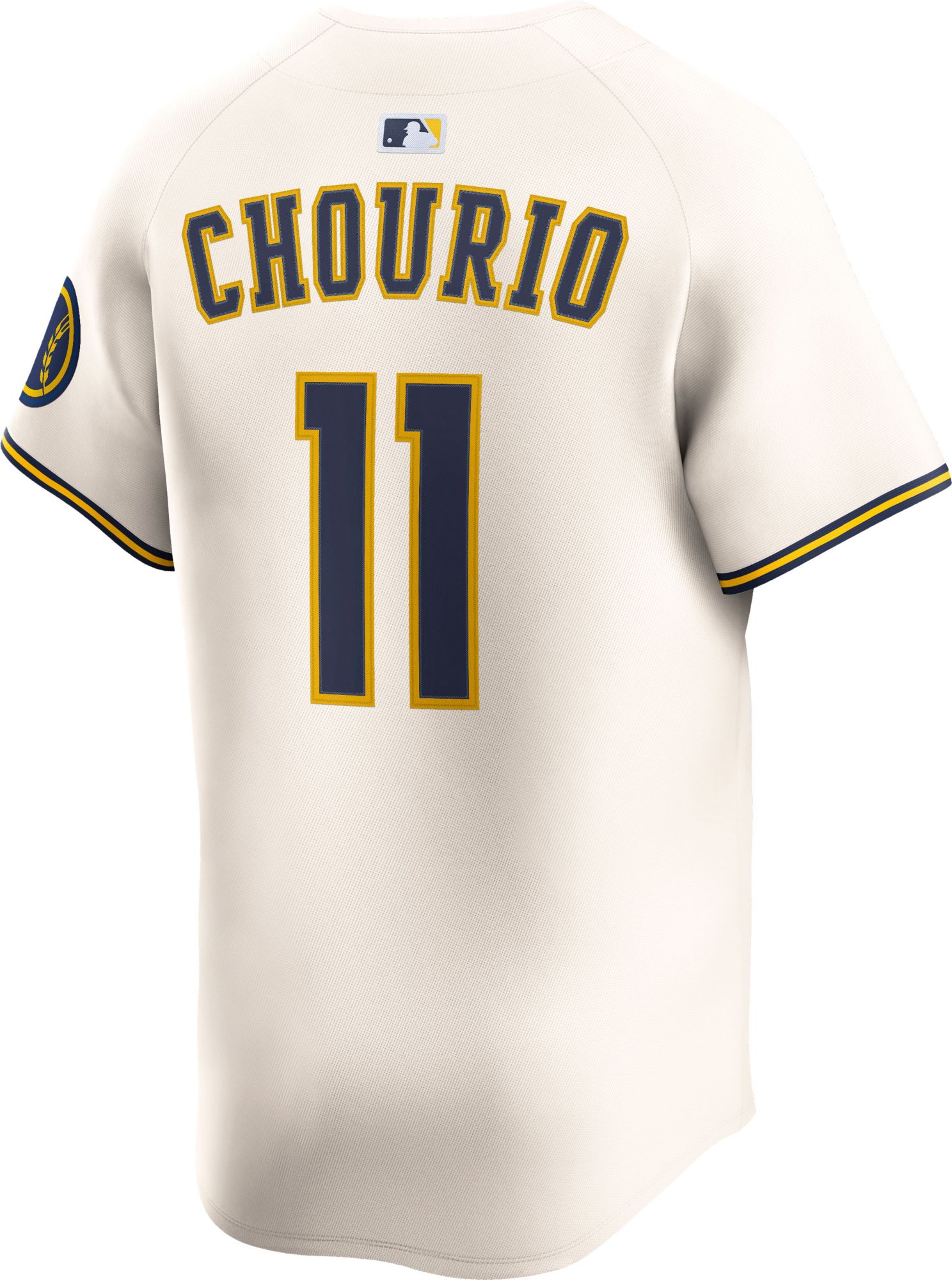 Nike Men's Milwaukee Brewers Jackson Chourio #11 White Authentic Home Jersey product image