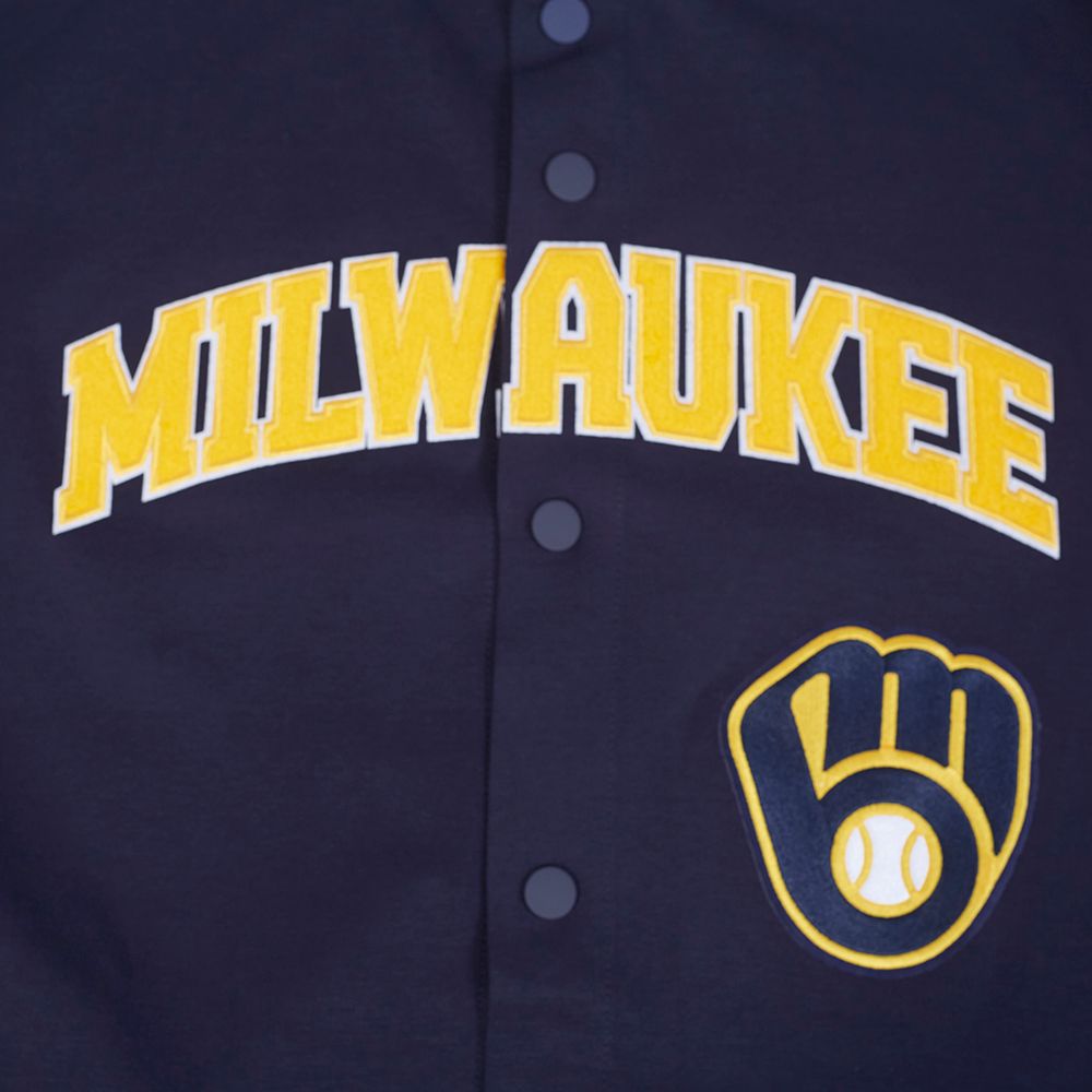 Pro Standard Men's Milwaukee Brewers Navy Warmup Jacket product image