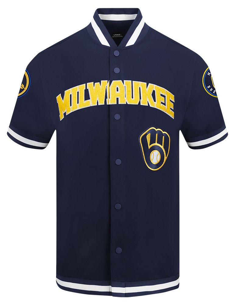 Pro Standard Men's Milwaukee Brewers Navy Warmup Jacket product image