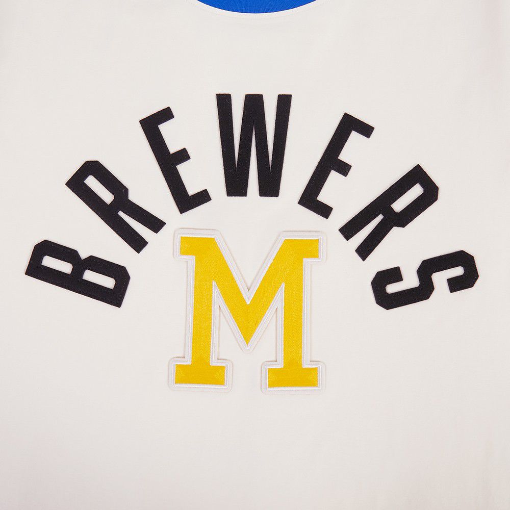 Pro Standard Men's Milwaukee Brewers Cream Modern Originals T-Shirt product image