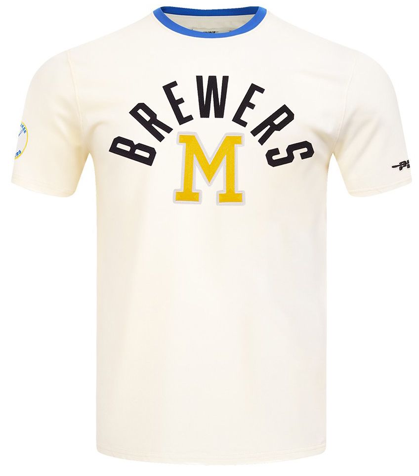 Pro Standard Men's Milwaukee Brewers Cream Modern Originals T-Shirt product image