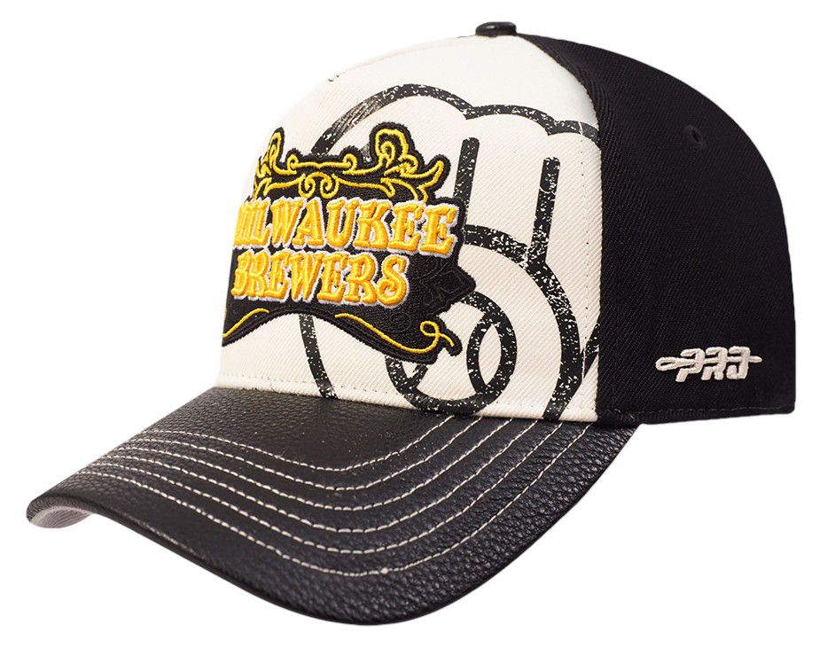 Pro Standard Adult Milwaukee Brewers Cream Wool Strapback Hat product image