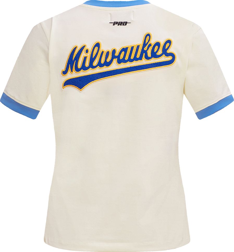 Pro Standard Women's Milwaukee Brewers Cream Slim T-Shirt product image