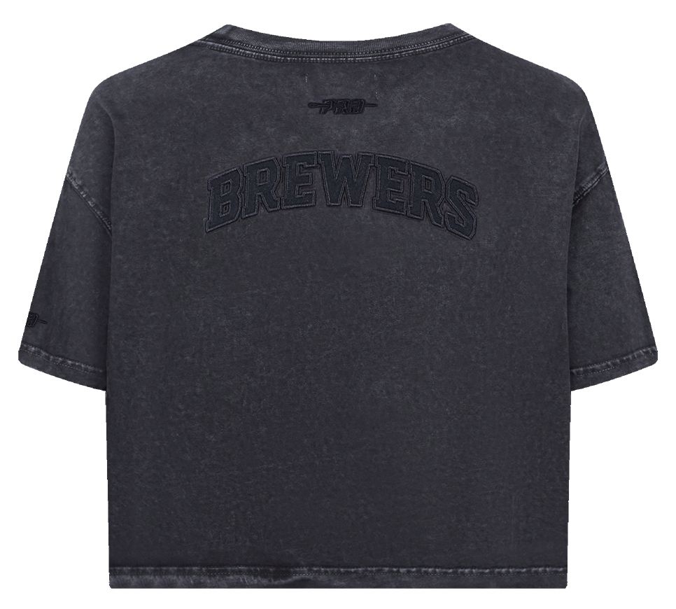 Pro Standard Women's Milwaukee Brewers Black Washed Classic T-Shirt product image