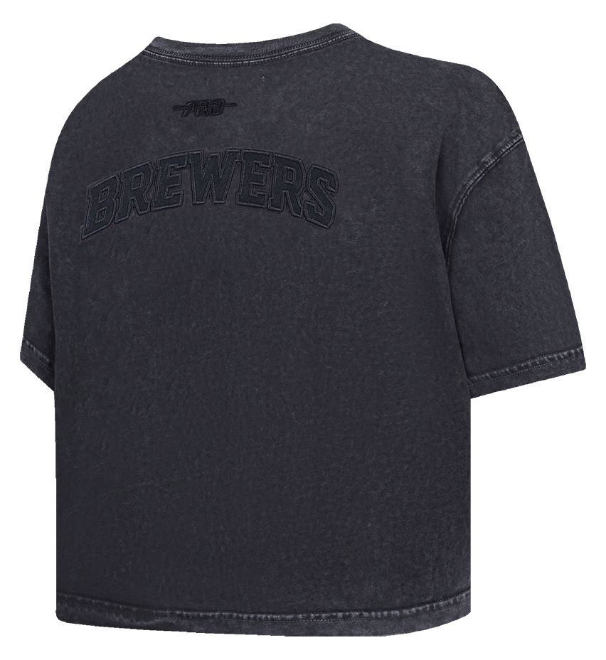 Pro Standard Women's Milwaukee Brewers Black Washed Classic T-Shirt product image