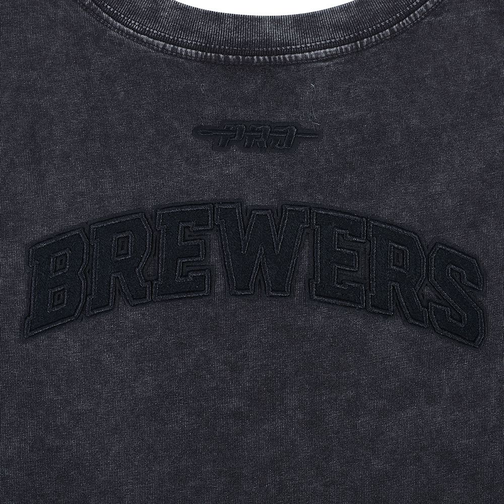 Pro Standard Women's Milwaukee Brewers Black Washed Classic T-Shirt product image