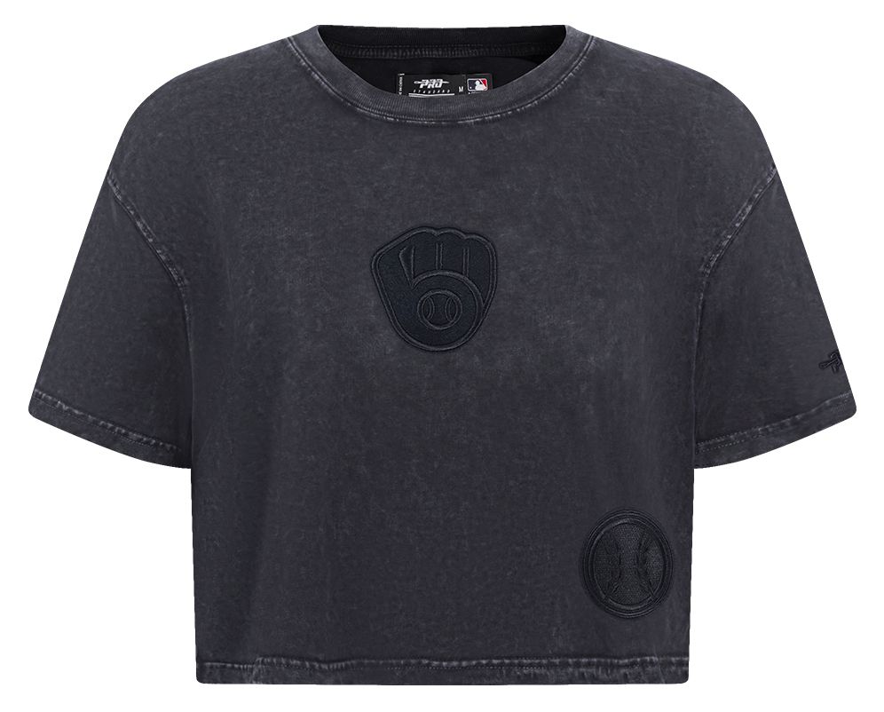 Pro Standard Women's Milwaukee Brewers Black Washed Classic T-Shirt product image