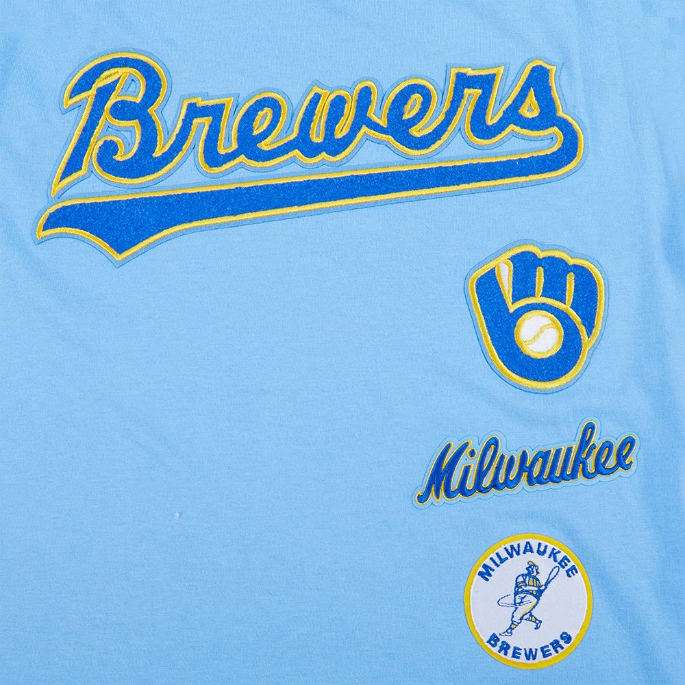 Pro Standard Youth Milwaukee Brewers Blue Classic Retro T-Shirt product image