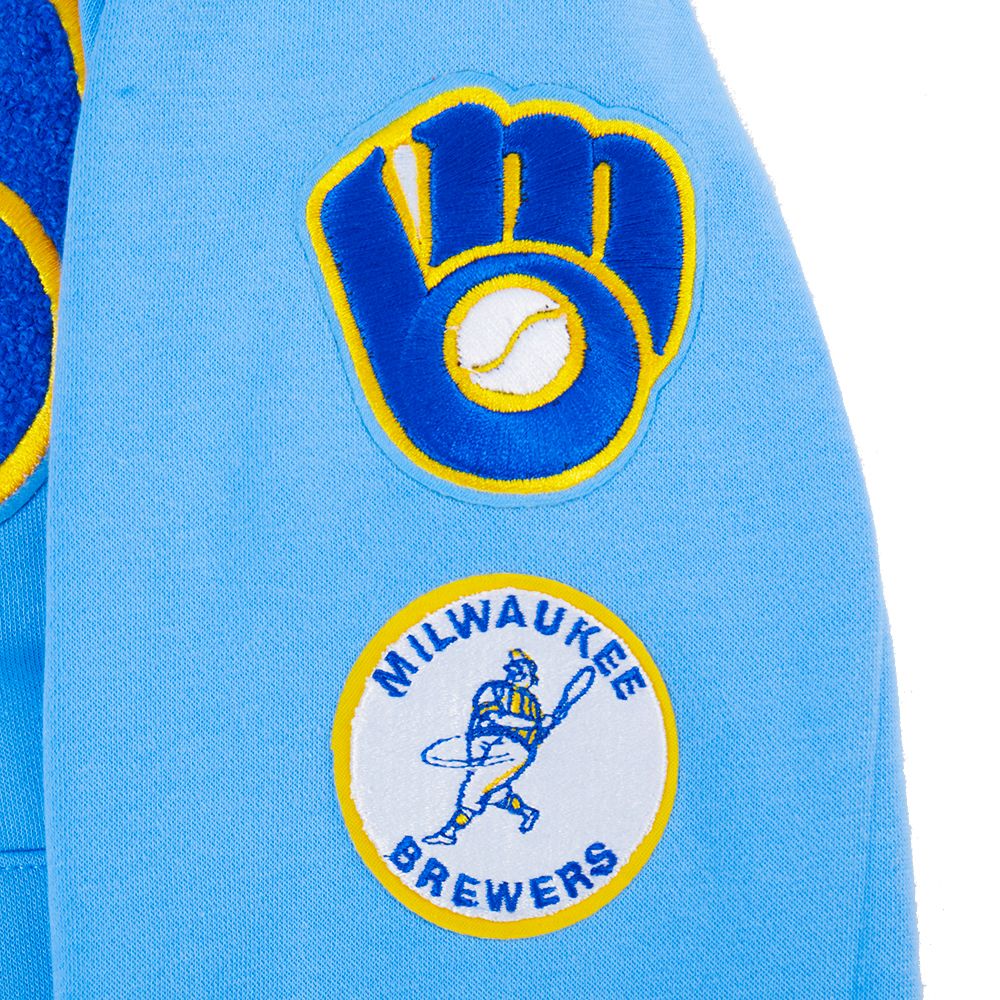 Pro Standard Boys' Milwaukee Brewers Blue Classic Fleece Pullover Hoodie product image