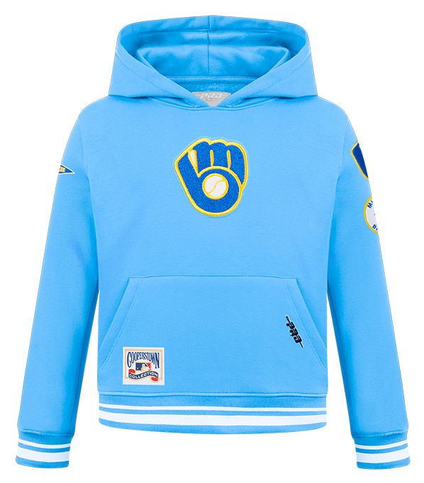 Pro Standard Boys' Milwaukee Brewers Blue Classic Fleece Pullover Hoodie product image
