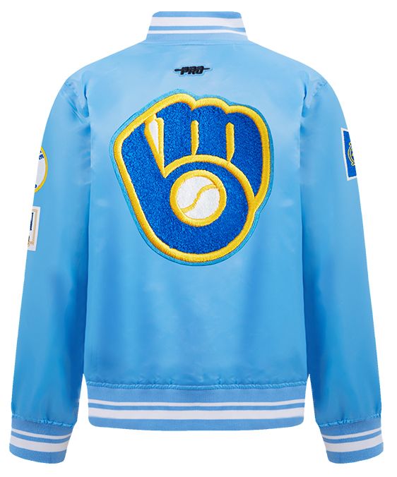 Pro Standard Boys' Milwaukee Brewers Blue Classic Satin Jacket product image