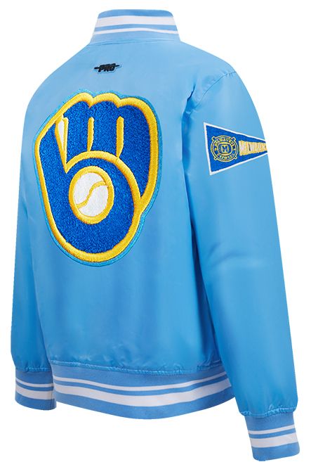Pro Standard Boys' Milwaukee Brewers Blue Classic Satin Jacket product image