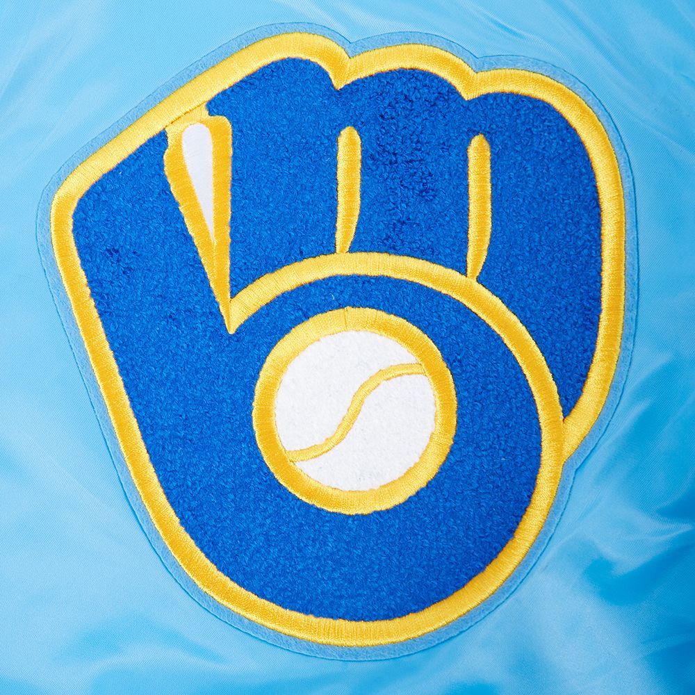 Pro Standard Boys' Milwaukee Brewers Blue Classic Satin Jacket product image