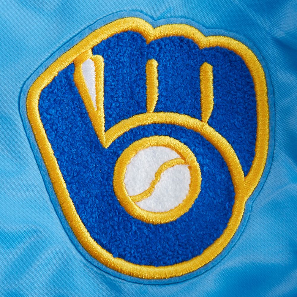Pro Standard Boys' Milwaukee Brewers Blue Classic Satin Jacket product image