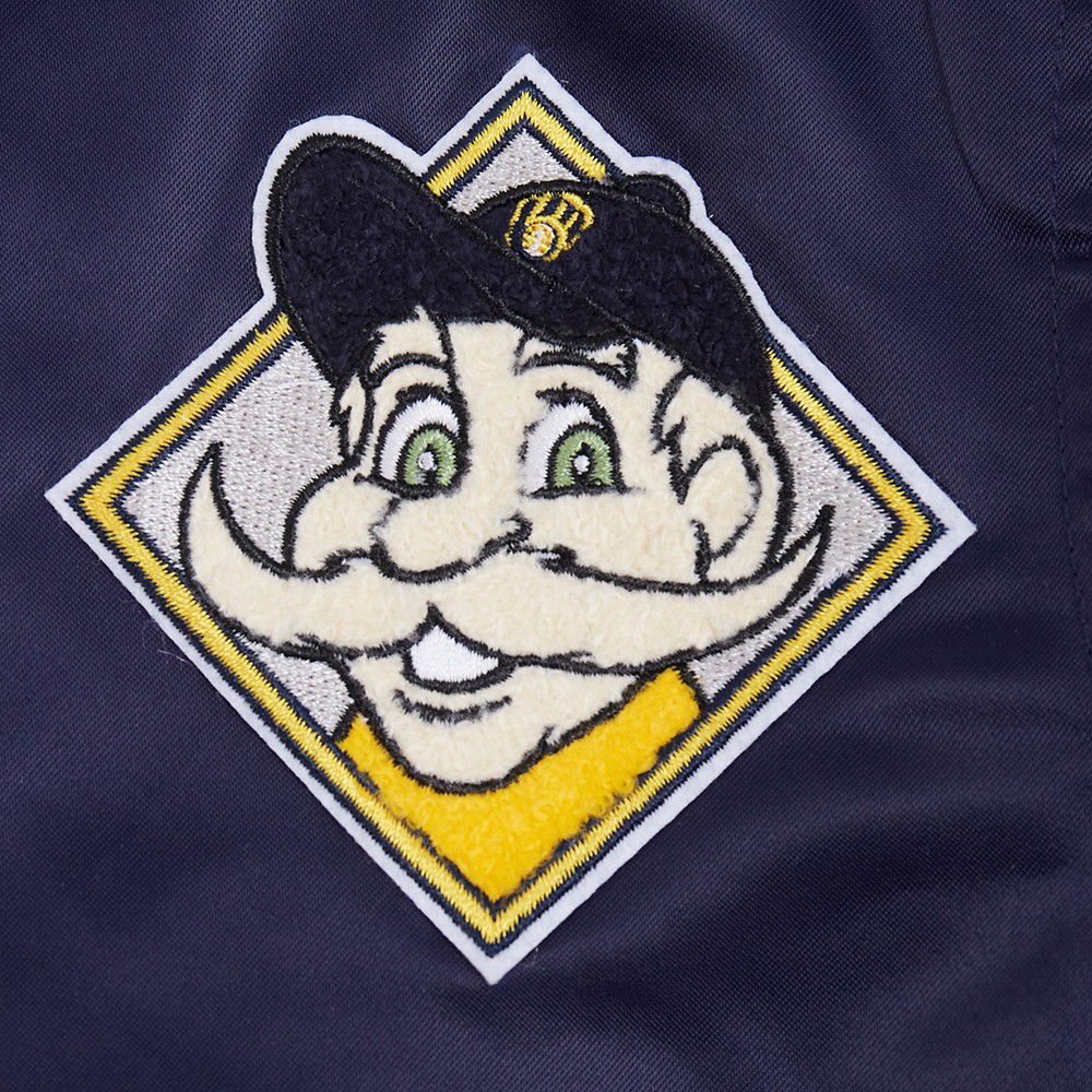 Pro Standard Toddler Milwaukee Brewers Navy Satin Jacket product image