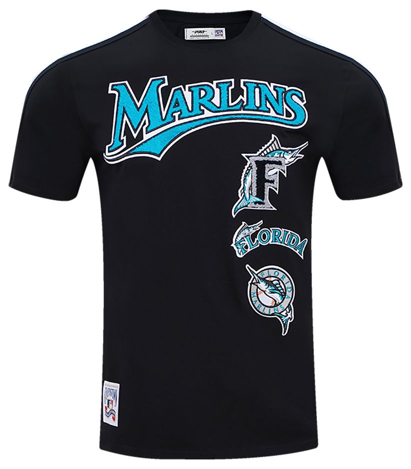 Pro Standard Men's Miami Marlins Retro Single Jersey Striped T-Shirt product image