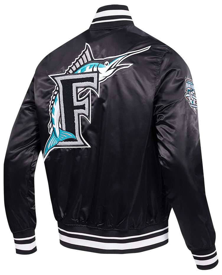 Pro Standard Men's Miami Marlins Retro Rib Satin Jacket product image