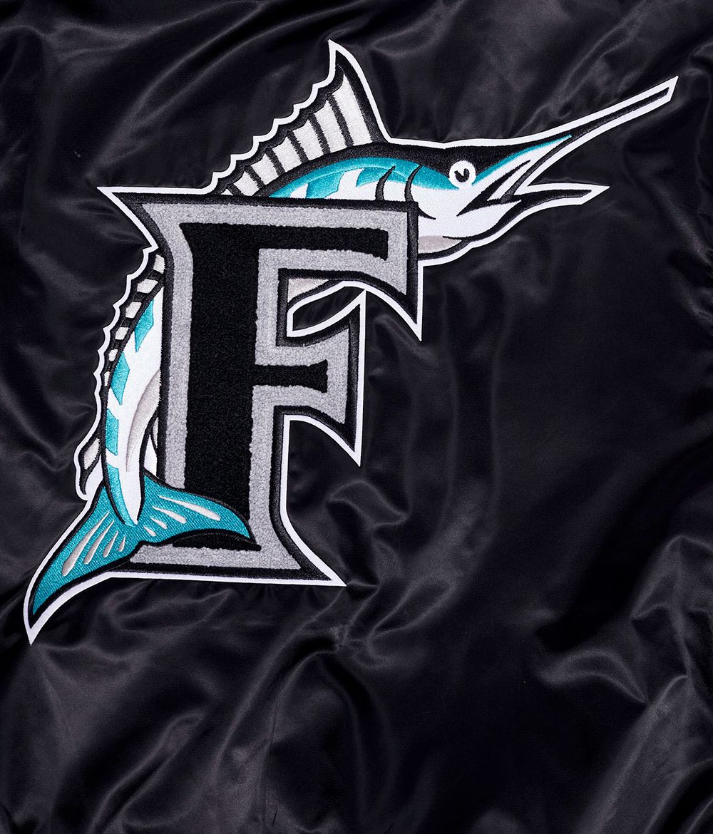 Pro Standard Men's Miami Marlins Retro Rib Satin Jacket product image
