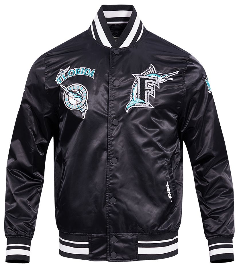 Pro Standard Men's Miami Marlins Retro Rib Satin Jacket product image