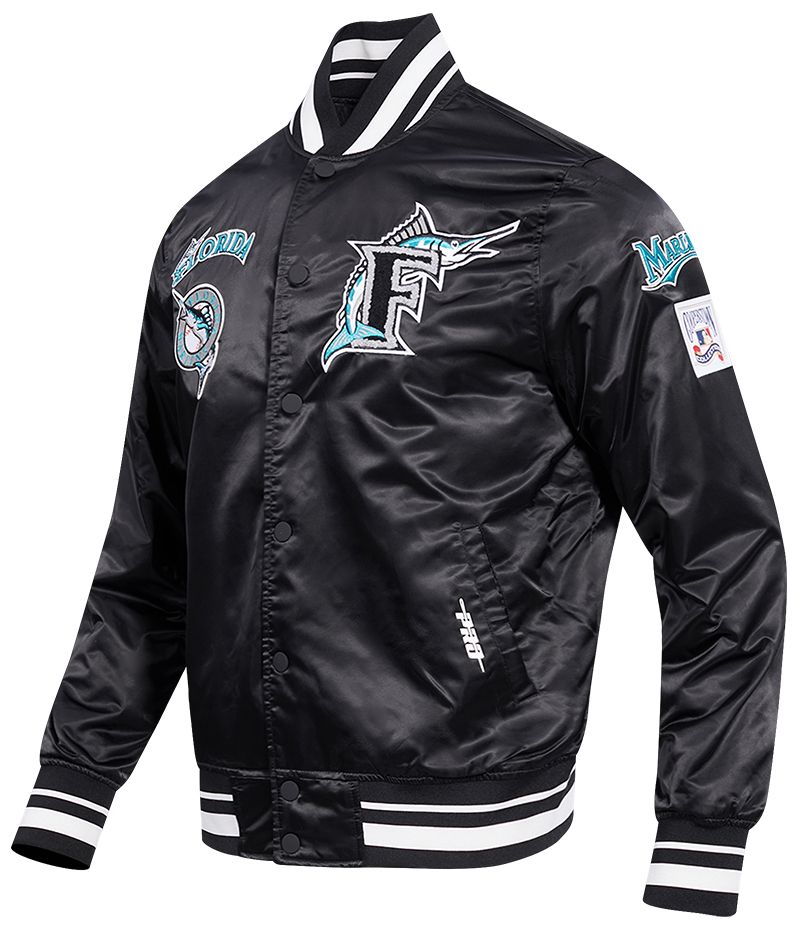 Pro Standard Men's Miami Marlins Retro Rib Satin Jacket product image