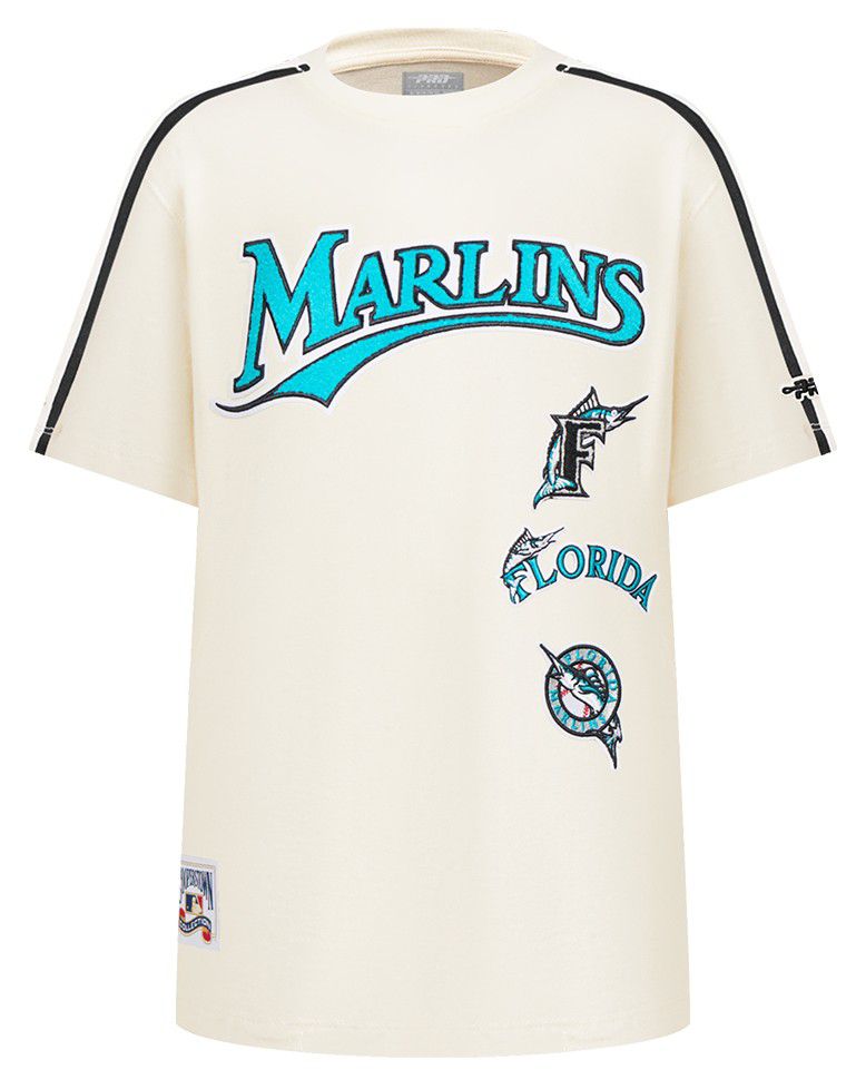Pro Standard Youth Miami Marlins Cream Classic Retro T-Shirt product image