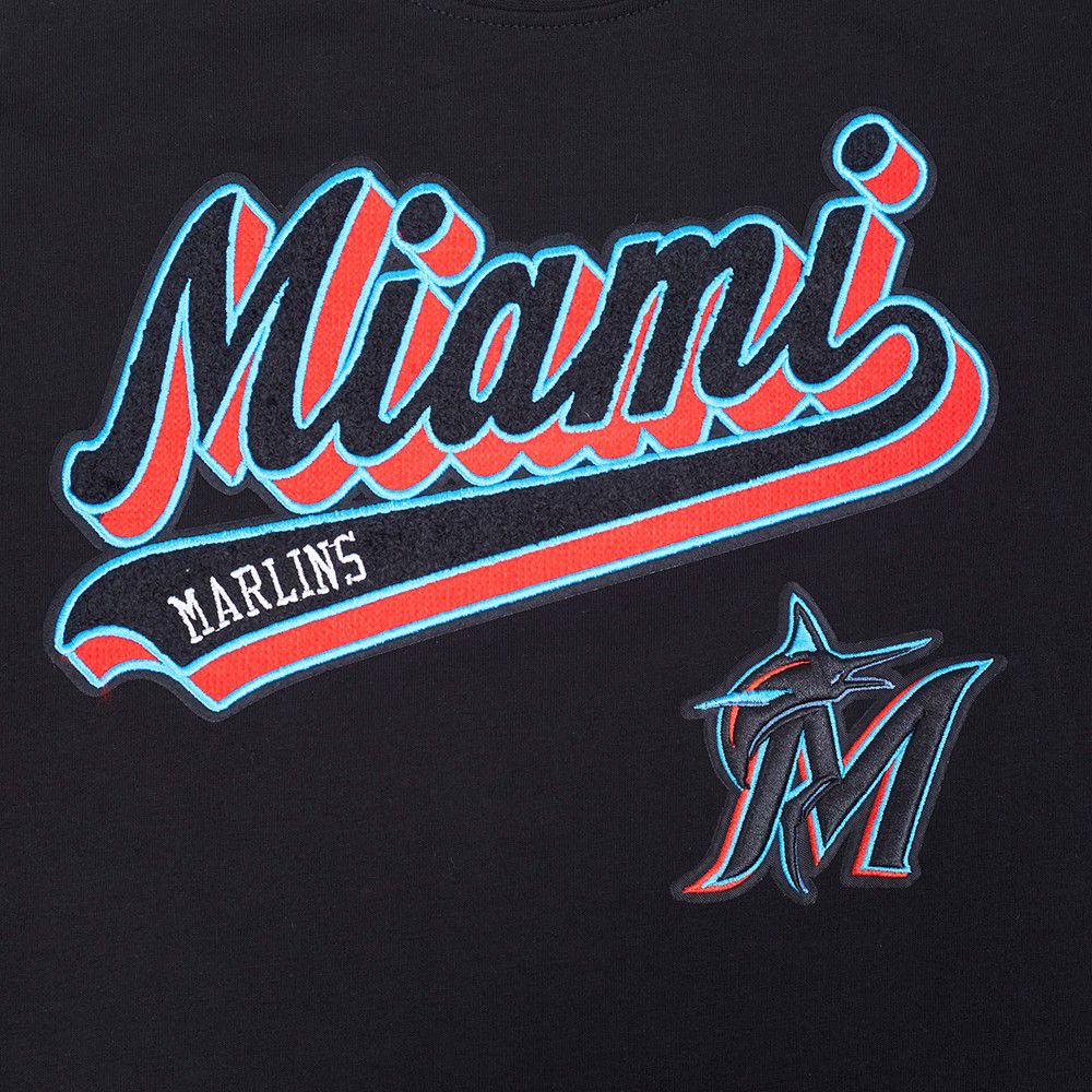 Pro Standard Youth Miami Marlins Black Script Tail T-Shirt product image