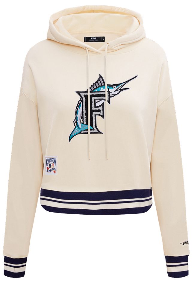 Pro Standard Women's Miami Marlins Retro Cropped Fleece Hoodie product image