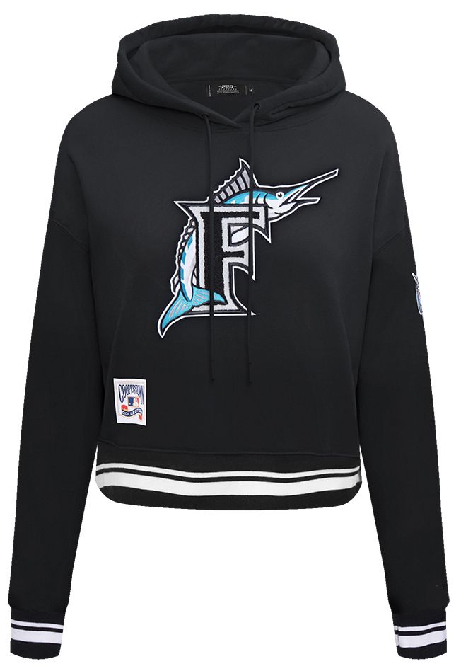 Pro Standard Women's Miami Marlins Retro Cropped Fleece Hoodie product image