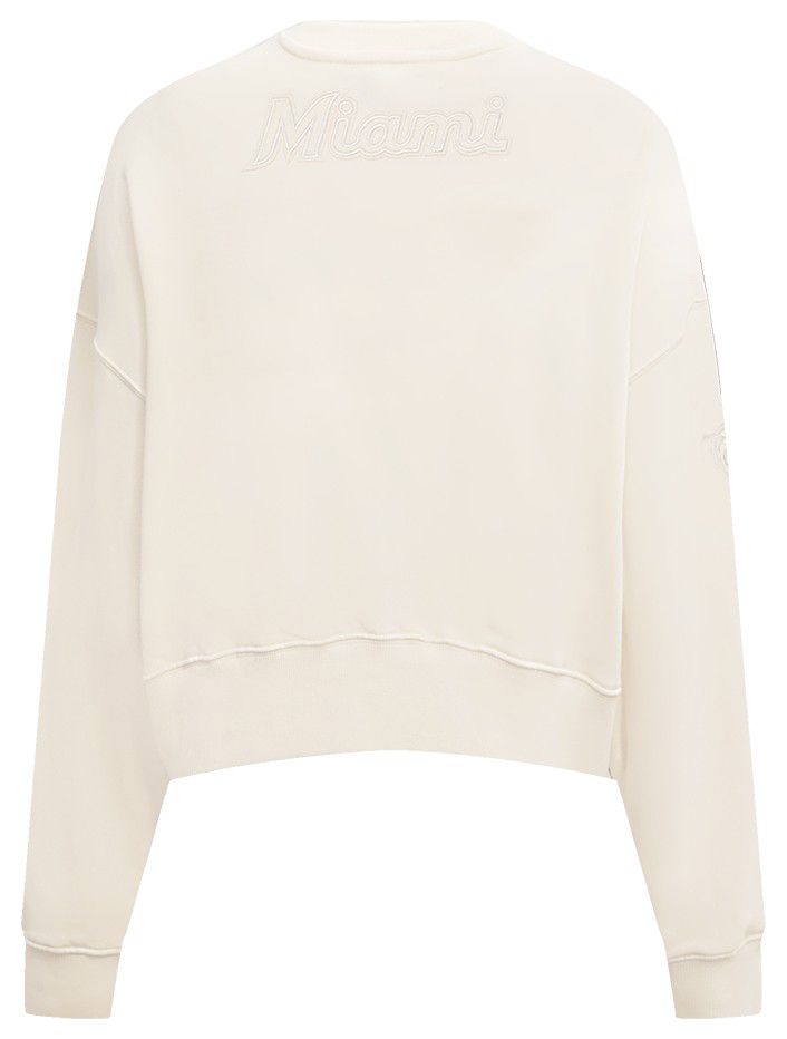 Pro Standard Women's Miami Marlins Cream Classic Crewneck Sweatshirt product image
