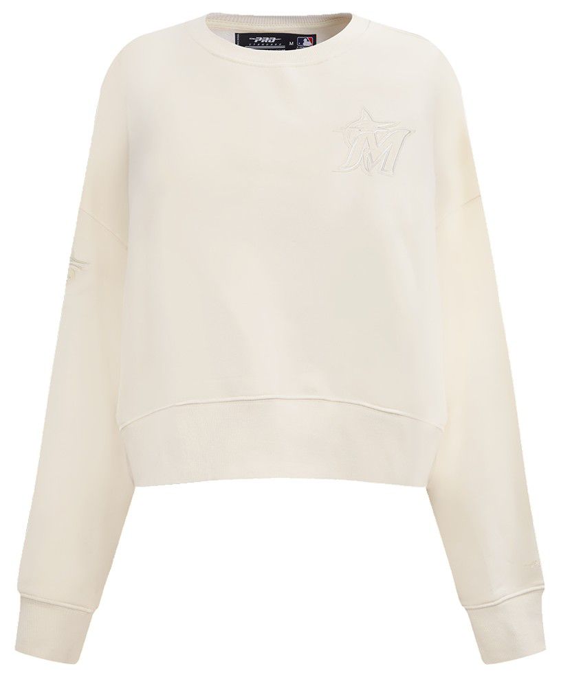 Pro Standard Women's Miami Marlins Cream Classic Crewneck Sweatshirt product image