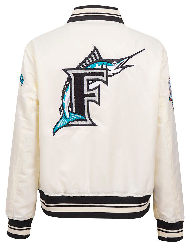 Pro Standard Women's Miami Marlins Cream Classic Satin Jacket product image