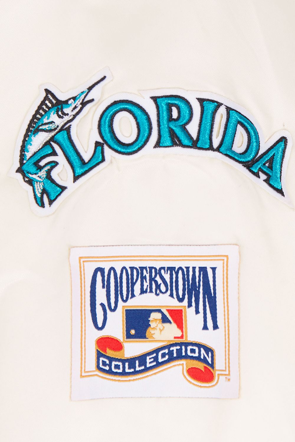 Pro Standard Women's Miami Marlins Cream Classic Satin Jacket product image