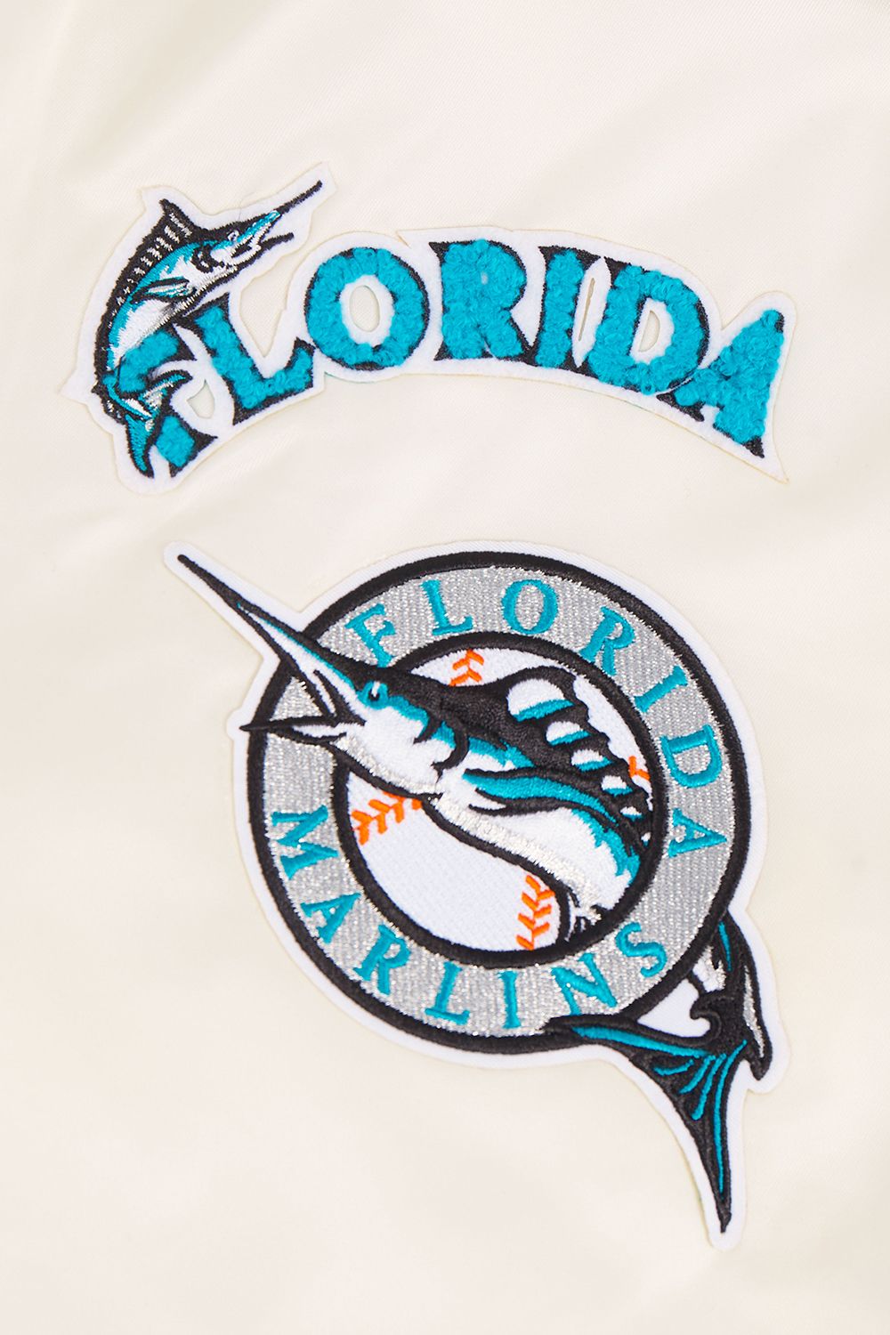 Pro Standard Women's Miami Marlins Cream Classic Satin Jacket product image