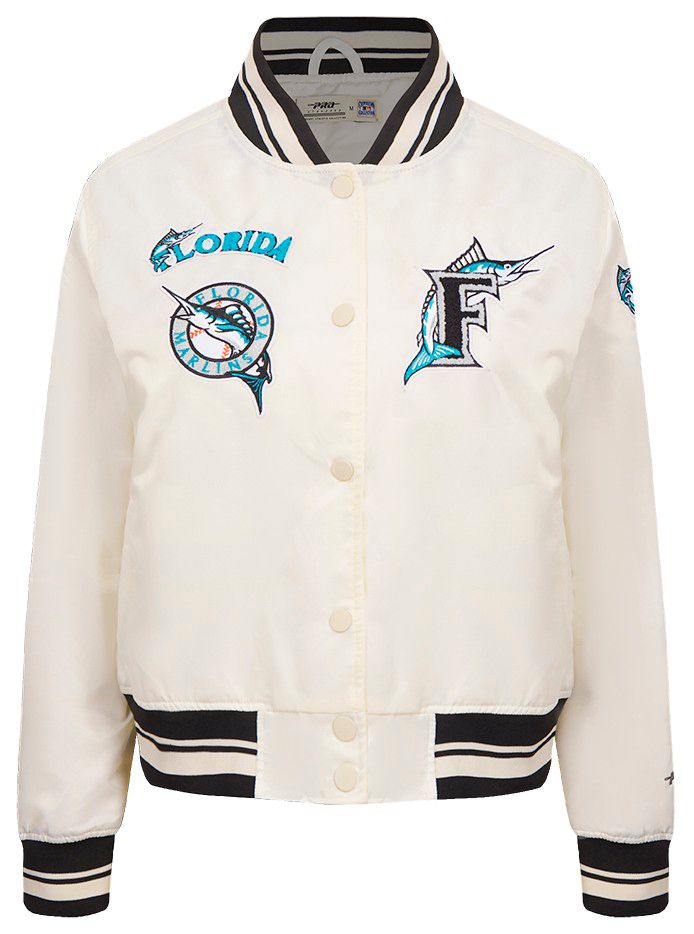 Pro Standard Women's Miami Marlins Cream Classic Satin Jacket product image