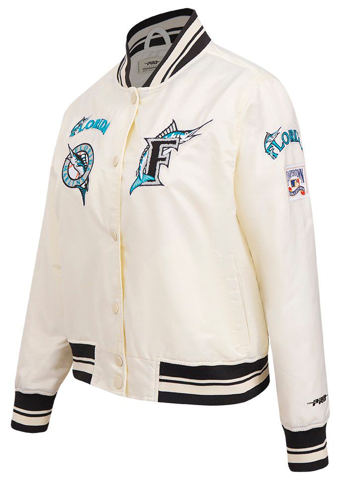 Pro Standard Women's Miami Marlins Cream Classic Satin Jacket product image