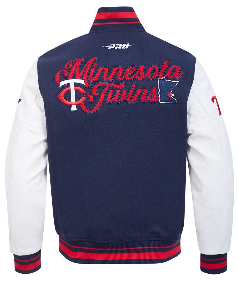 Pro Standard Men's Minnesota Twins Navy Rib Wool Jacket product image