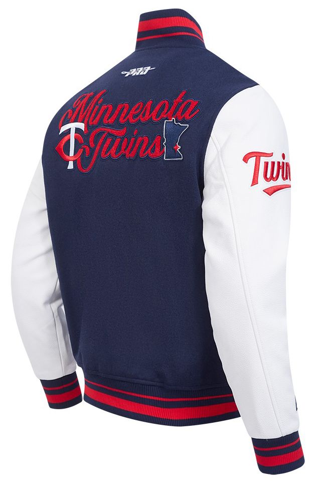 Pro Standard Men's Minnesota Twins Navy Rib Wool Jacket product image