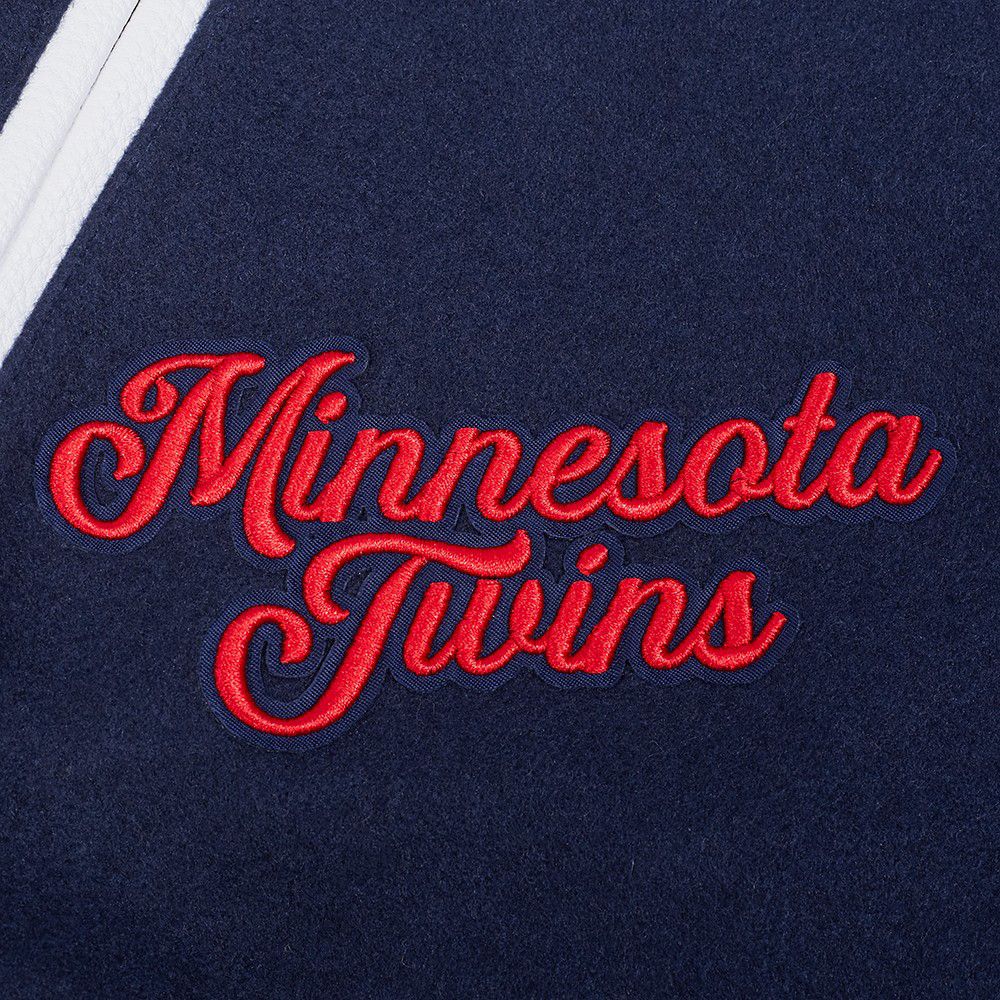 Pro Standard Men's Minnesota Twins Navy Rib Wool Jacket product image