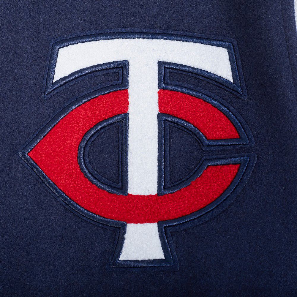 Pro Standard Men's Minnesota Twins Navy Rib Wool Jacket product image