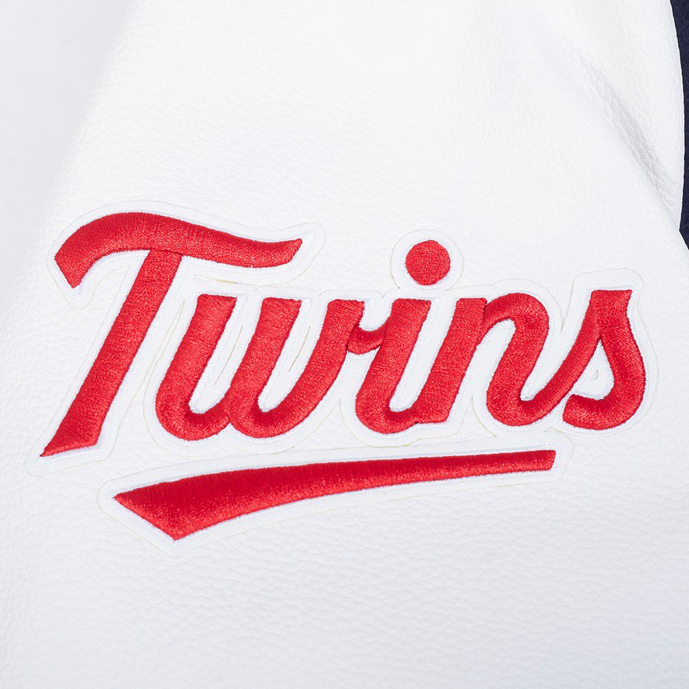 Pro Standard Men's Minnesota Twins Navy Rib Wool Jacket product image