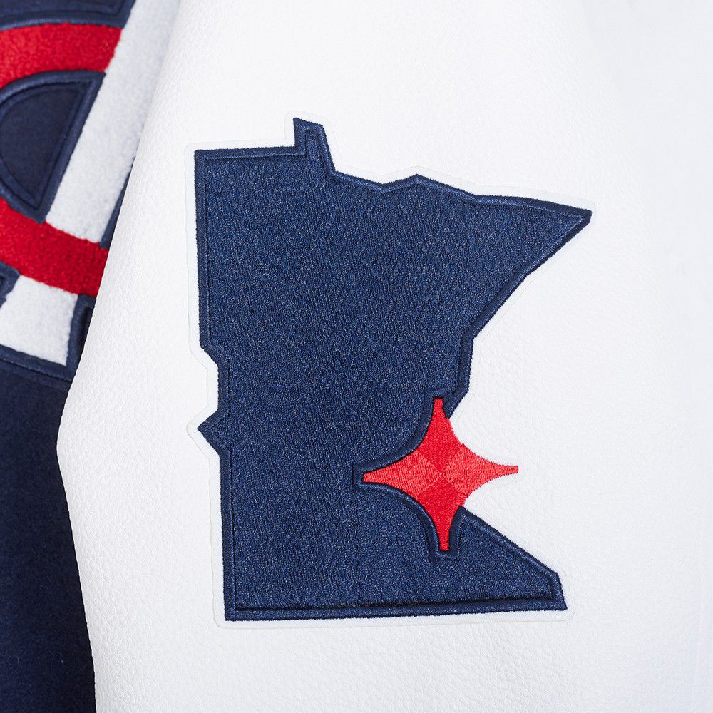 Pro Standard Men's Minnesota Twins Navy Rib Wool Jacket product image