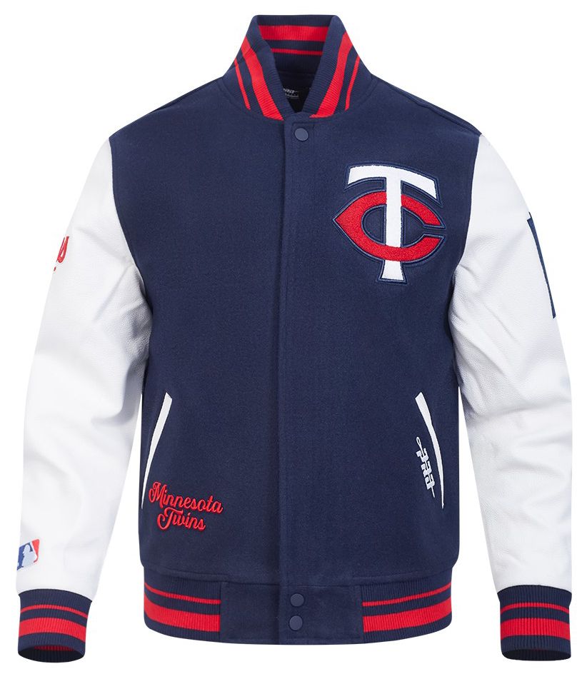 Pro Standard Men's Minnesota Twins Navy Rib Wool Jacket product image