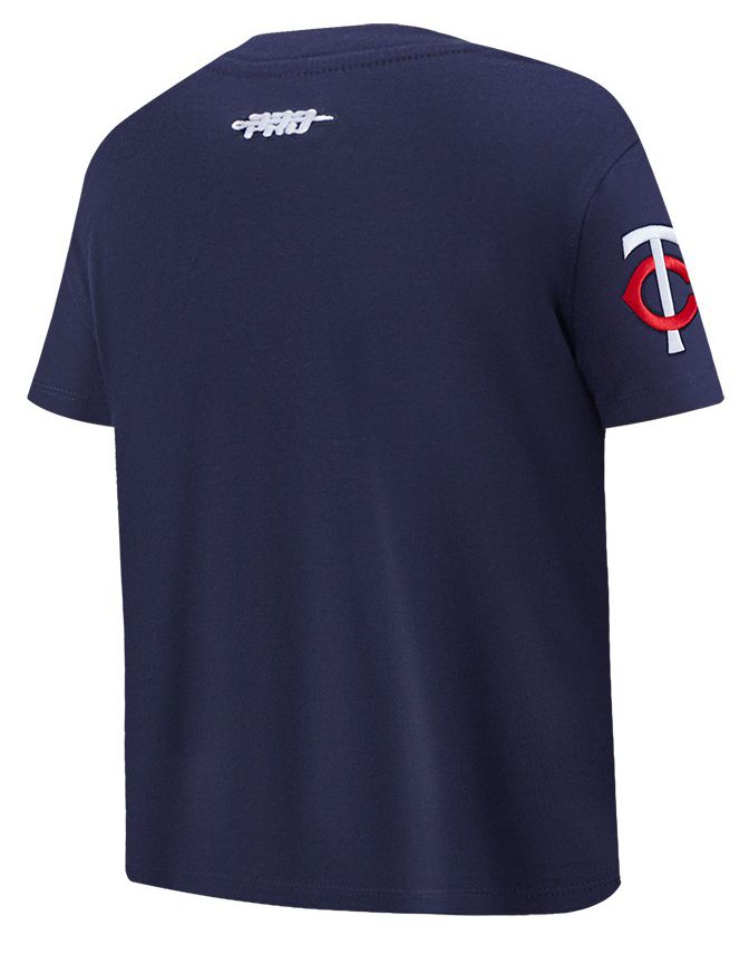 Pro Standard Youth Minnesota Twins Midnight Navy Script Tail T-Shirt product image