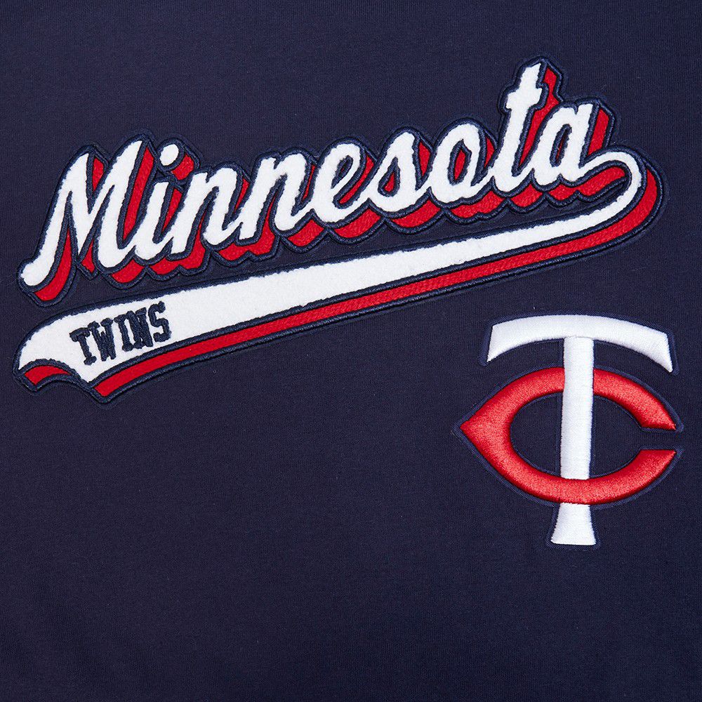 Pro Standard Youth Minnesota Twins Midnight Navy Script Tail T-Shirt product image